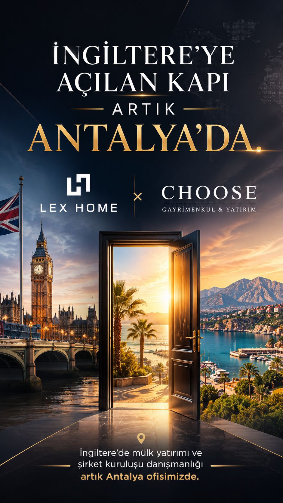 CHOOSE GAYR�MENKUL VE LEX GROUP �� B�RL���YLE �NG�LTERE YATIRIMLARINDA YEN� B�R D�NEM BA�LIYOR 